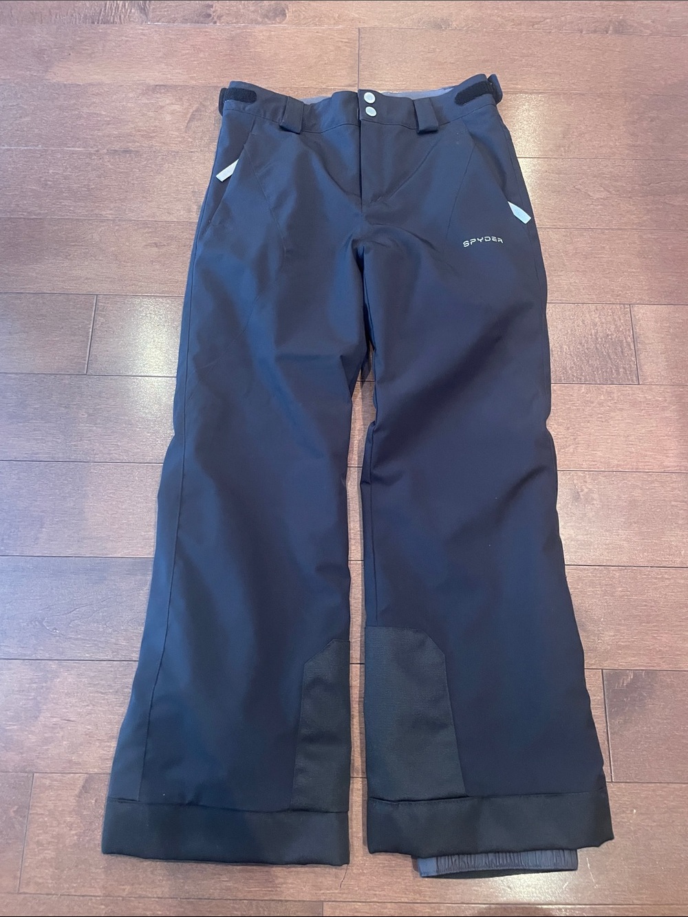 Spyder Kids Black Snow Pants with Reflective Accents